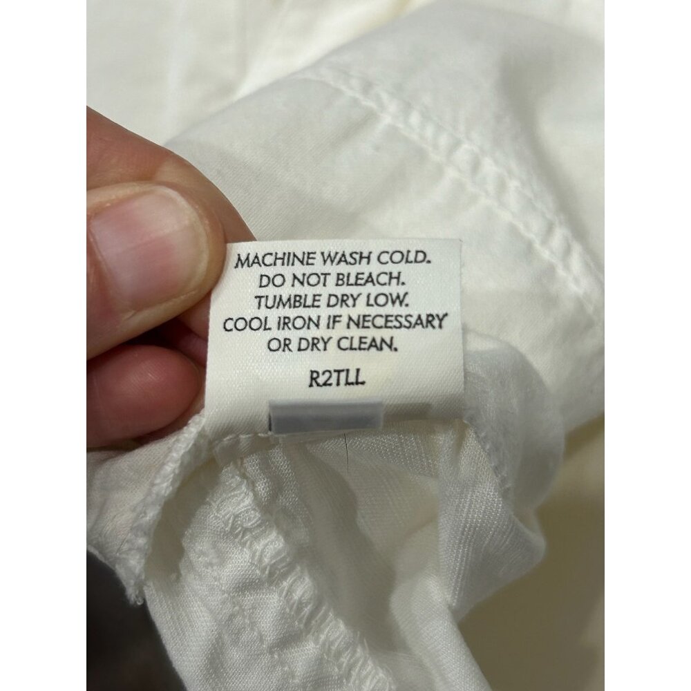 Eileen Fisher Utility Cargo Pants White Sz 14 Drawstring Linen Blend Travel - Picture 8 of 10